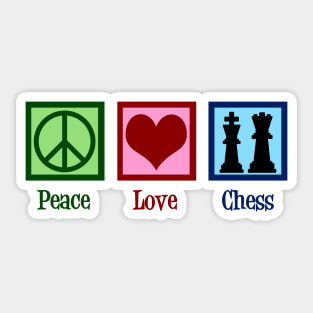 Peace Love Chess Sticker